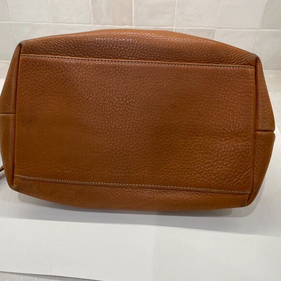 Dooney & Bourke Saddle Pebble Leather Satchel with Handles and Strap - Picture 6 of 6